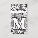 Recherche de tatouage noir cartes visite Monogramme