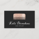 Recherche de peigne cartes visite Salon beauté