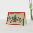 Recherche de chien vintage vœux cartes Xmas