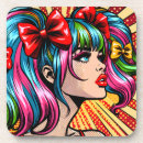 Recherche de pop art dessous de verres Bande dessinée