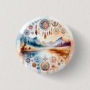 Recherche de plume indienne badges Aquarelle