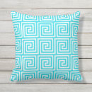 Recherche de motif grec coussins Aqua