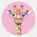 Recherche de girafe drôle autocollants Sauvage