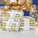 Recherche de sourire papier cadeau Jaune