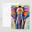 Recherche de éléphants colorés cartes postales Zoo