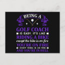 Recherche de coach cartes postales Golfeur