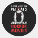 Recherche de horror autocollants Chat noir
