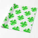 Recherche de trèfle vert papier cadeau Blanc