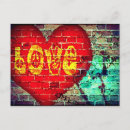Recherche de graffiti urbain cartes postales Coeur