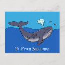 Recherche de baleine mignonne cartes postales Dessin