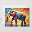 Recherche de éléphants colorés cartes postales Faune