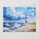 Recherche de phare rouge cartes postales Océan