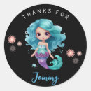 Recherche de cute mermaid autocollants Aquarelle