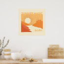 Recherche de vintage summer posters Coucher de soleil
