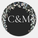 Recherche de monogram bridal shower autocollants Noir et blanc