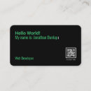 Recherche de web developer cartes visite Développeur