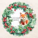 Recherche de renard rouge dessous de verres Boisé