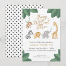 Recherche de safari anniversaire invitations Jeune sauvage et trois