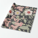 Recherche de motif fleuri papier cadeau Blanc