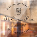 Recherche de décalques fenêtres Logo du café