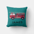 Recherche de camion de pompiers rouge coussins Mignon