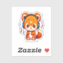 Recherche de panda roux autocollants Kawaii