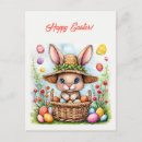 Recherche de oeufs peints cartes postales Lapin