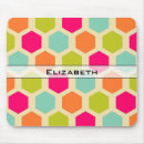 Recherche de hexagones tapis souris Bleu