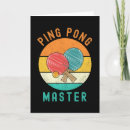 Recherche de ping pong vœux cartes Batte