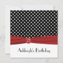 Recherche de pois rouge et blanc invitations Noir
