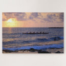 Recherche de canoë puzzles Coucher de soleil