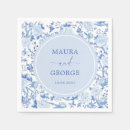 Recherche de motif porcelaine serviettes Bleu et blanc