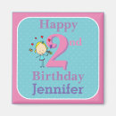Recherche de deuxième anniversaire magnets Fille