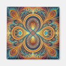 Recherche de motif psychédélique magnets Unique