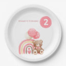 Recherche de anniversaire nounours assiettes Arc en ciel