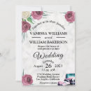 Recherche de voiture mariage invitations Rose