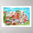 Recherche de terre de cinque posters Aquarelle