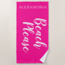 Recherche de hot pink serviettes de plage Nom