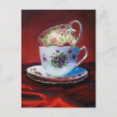 Recherche de tasses de thé cartes postales Rouge