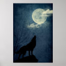 Recherche de silhouette loup posters Pleine lune