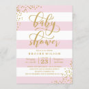 Recherche de rayures roses invitations Bientôt maman