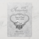 Recherche de 25èmes de mariage anniversaire invitations Argent
