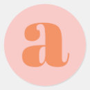 Recherche de rose et orange autocollants Monogramme