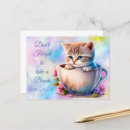 Recherche de chats colorés cartes postales Mignonette