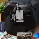 Recherche de rétro style bagages étiquettes Noir et blanc