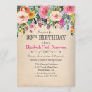 Recherche de floral 30ans anniversaire invitations Rétro
