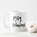 Recherche de quarantième tasses 40 et fabuleux