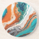 Recherche de peinture abstraite dessous de verres Turquoise