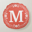 Recherche de corail et blanc coussins Pour elle