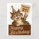 Recherche de 21 drôle anniversaire cartes Chat